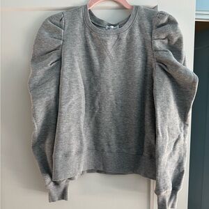 Rebecca MINKOFF gray puff sleeve sweatshirt size small